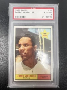 1961 Topps #21 Zorro Versalles PSA 6 - Imagen 1 de 2