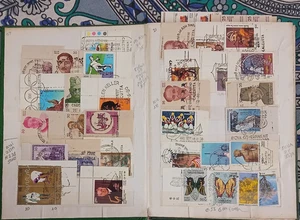 INDIA LARGE COLLECTION OF FIRST DAY CANCELLED STAMPS BLOCKS PAIRS AND SINGLES - Picture 1 of 10