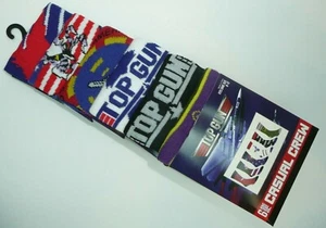 Top Gun Movie 6 Pairs Socks Crew Men's 8-12 Air Force USA Maverick Goose Cruise - Picture 1 of 7