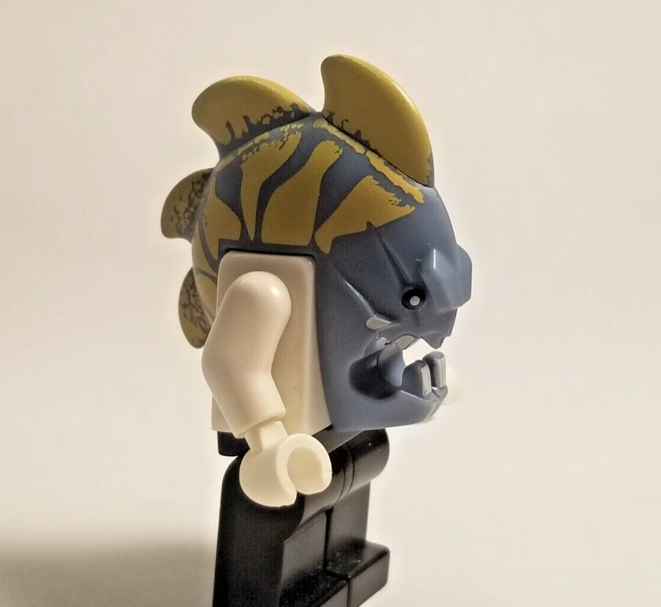 LEGO Minifigura Máscara Cabeza Dientes de Pez Monstruo Alien Policía Espacial Jawson Disfraz Foto 1 de 1