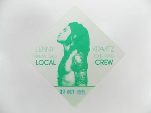 LENNIE KRAVITZ Back Stage Pass Vtg 1991-92 Mama Said Tour Local Crew Satin Otto - Picture 1 of 2