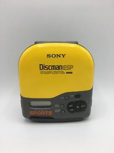Vintage Sony Sports Discman CD Player - ESP - Yellow/Gray - Grade A (D-421SP)