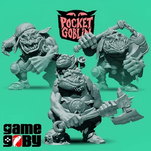 Pocket Goblin Battle Trolls, miniaturas de fantasía de 28 mm para juegos de mesa DnD RPG - Imagen 1 de 7