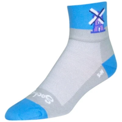 Socks - SockGuy - Windmills S/M 3" Classic Cycling/Running NEW - Image 1 of 3