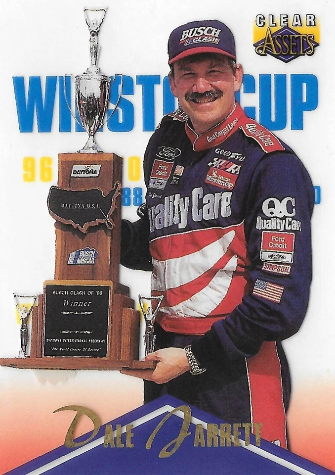 1996 Clear Assets - #62 Dale Jarrett - Clear Acetate Card - NASCAR Auto Racing - Image 1 of 4