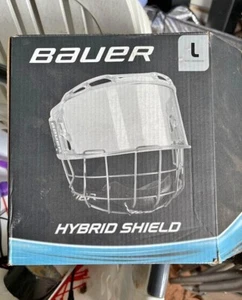 Bauer Hybrid Hockey Helmet Shield | Half Visor Bubble Cage Combo CSA HECC CE - Foto 1 di 7