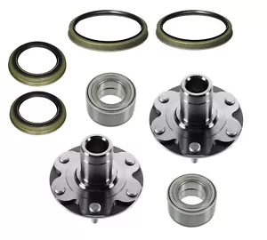 2 Front Wheel Hubs Bearings 4Runner Sequoia Tundra Tacoma 4WD With Seals - Foto 1 di 7