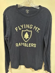 Hilos de algodón J.Crew Knit Goods ""Flying Mt. Camiseta ""Ramblers"" Marina LS talla S - Imagen 1 de 5
