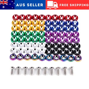 10Pcs Universal M6 JDM Screw Washer Bumper Nut Bolts Car Engine Bay Fender Kit - Picture 1 of 17