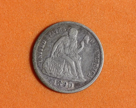 1890-S Seated Dime #P08827 Cover