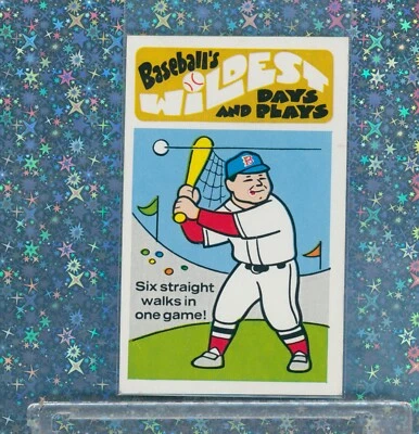 1973 Fleer Baseball's Wildest Days and Plays #41 Six Walks in One Game FOXX - Image 1 of 2