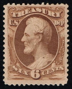 US Scott O110 6c Department of Treasury Official Stamp mint F/VF, OG - Picture 1 of 2