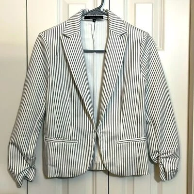 Chaqueta Blazer Para Mujer Amanda + Chelsea A Rayas Náutica Costera S Foto 1 de 4