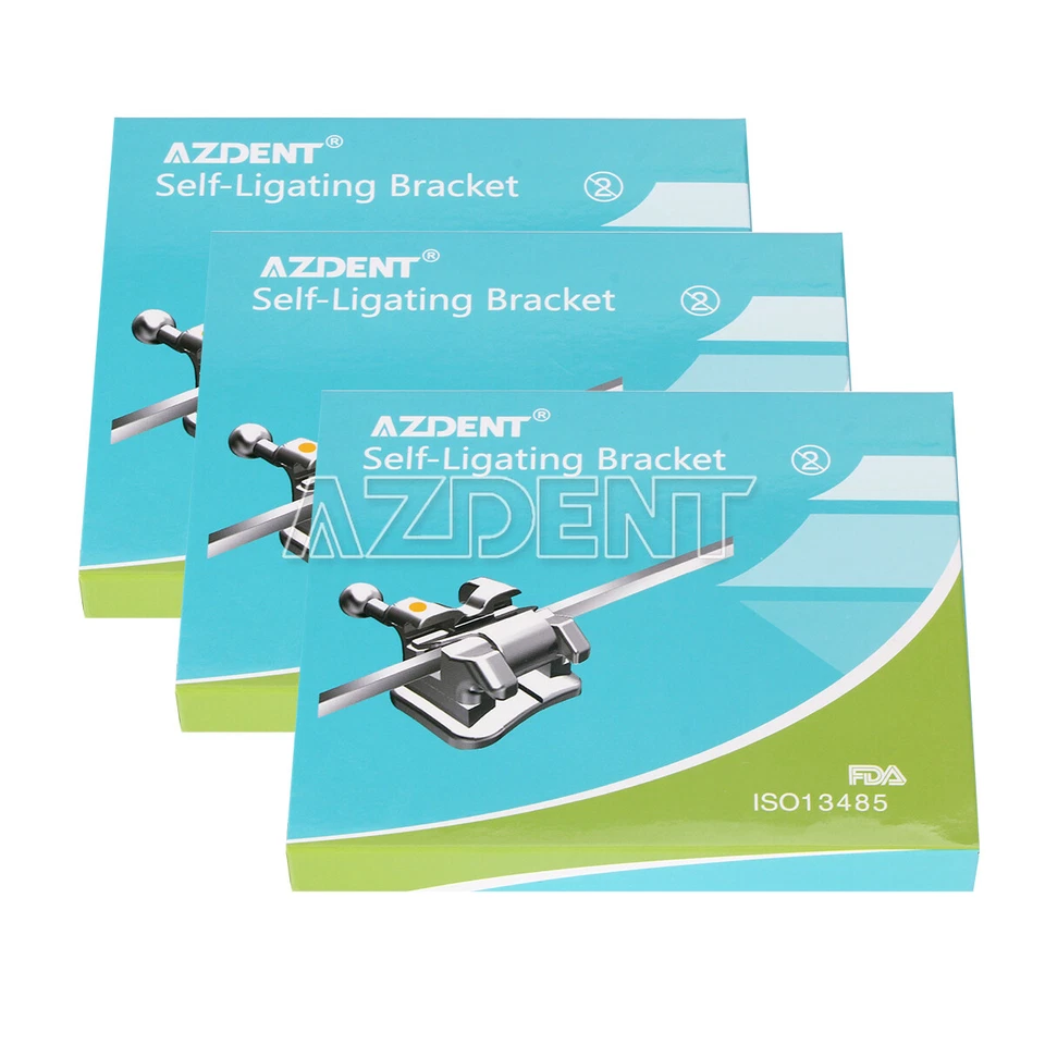 1000pcs Dental Orthodontic Ceramic Brackets Braces 5*5 Roth.022 345 Hooks Top