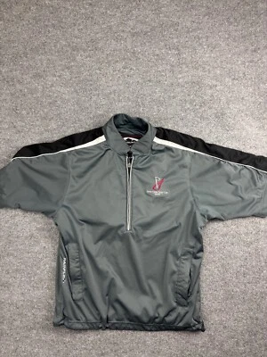 Chaqueta Sun Mountain Rainflex Para Hombre Gris Medio 1/2 Cremallera Pullover Rock Creek Golf Foto 1 de 4