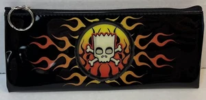 The Simpsons Bart Flames Skull & Crossbones Soft Pencil Case School 2007 - Picture 1 of 7