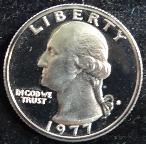 1977-S Washington Quarter Proof Gem Cameo US Mint 25C Coin Cover
