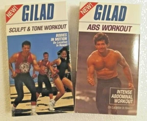 Two Gilad Workout VHS Tapes : "Abs Workout" + "Sculpt & Tone Workout" - Foto 1 di 7