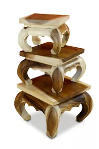 Side Table Solid Wood Table Set Opium Table Solid Living Room Tables Suar - Picture 1 of 15