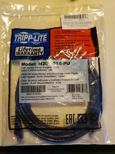 Tripp Lite 14FT RJ45 Male Cat6 Gigabit Snagless Molded Patch Cable - Purple - Picture 1 of 1