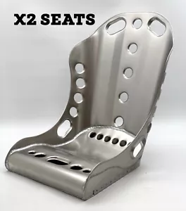 Aluminium Bucket Seat, High Top Bomber 5 Point Lap - x2 - Hot Rod, Classic, Race - Picture 1 of 11
