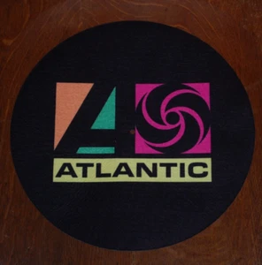 Atlantic Records-Felt Turntable Record Player Sip Mat Platter - Picture 1 of 3