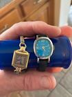 Womens Vintage Watches (2)       Timex   Gold, Silver, And Blue 2148