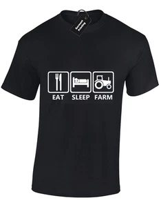 EAT SLEEP TRACTOR KIDS CHILDRENS T SHIRT TOP FARMING AGRICULTURE DESIGN FUNNY - Picture 1 of 8