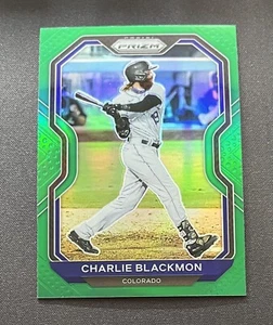 2021 Panini Prizm Green Prizm Charlie Blackmon #150 Colorado Rockies - Picture 1 of 2