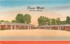 Pell City Alabama~Davis Motel~Panel-Ray Heat~Restaurants Handy 1940s Art Deco PC
