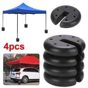 4 pcs Outdoor Canopy Tent Leg Weights Anchor Stand Heavy Duty Gazebo Discs Base - Picture 1 of 8