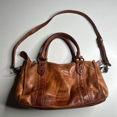 Bolso Bandolera Frye Melissa Cuero Marrón Envejecido Cartera de Hombro Foto 1 de 4
