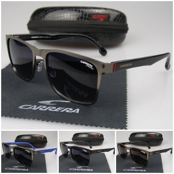 Men's Women Retro Sunglasses Unisex Matte Black Metal Frame Carrera Glasses C37 - Image 1 of 1