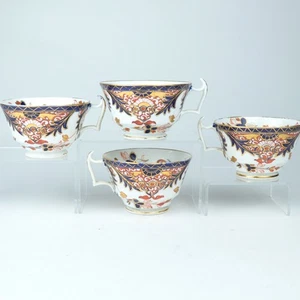 Tazze da tè derby corona reale antiche 1806-1825 Imari vecchi re georgiane - set di 4 - Foto 1 di 13