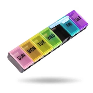 Extra Large Weekly Pill Organizer, 7 Day Pill Box, Travel Pill Case, Daily Pi... - Picture 1 of 7