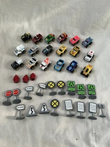 Vintage 1987 Micro Machines Road Champs Cars Mix Lot Of 18 + Signs - Picture 1 of 5