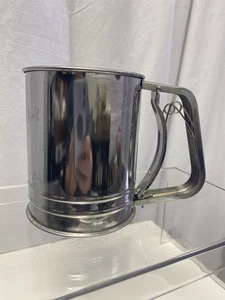 Vintage  Stainless Steel Flour Sifter Farmhouse Rustic Decor - Picture 1 of 8