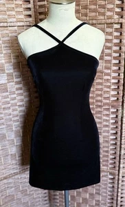 Vintage 579 Mini Dress Black Velvet Y2K Goth Whimsigoth Grunge Witchy XS/S - Picture 1 of 8