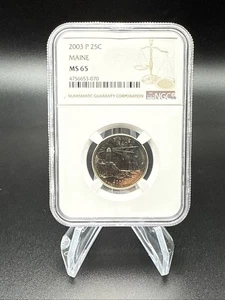 2003-P Maine Quarter NGC MS-65 - Picture 1 of 2