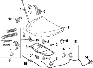 Genuine Lexus Support Strut 53440-0W380 - Picture 1 of 1