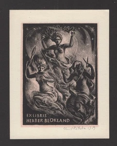 31)Nr.039,EXLIBRIS, Ex Libris,Bookplate, Emil Kotrba, Erotik - Imagen 1 de 1
