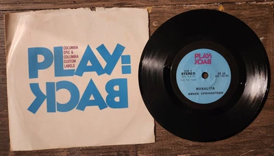 Bruce Springsteen Rosalita Promo Play Back 7" Record AS-66 Sampler EP Hollies - Image 1 of 2