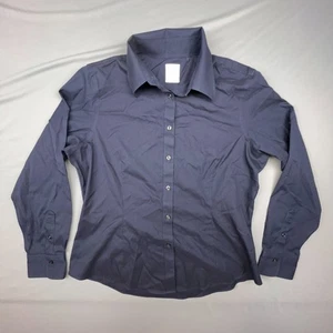 Brooks Brothers Button Up Womens 14P Blue Office Petite Non-Iron Strech Workwear - Picture 1 of 4