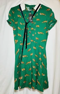 Mini abito donna Hell Bunny Medium Vixey anni 50 moda rockabilly Vixen Fox - Foto 1 di 6