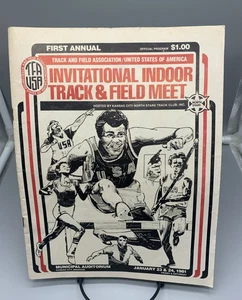1981 First Annual Invitational Indoor Leichtathletik Treffen offizielles Programm - Bild 1 von 6
