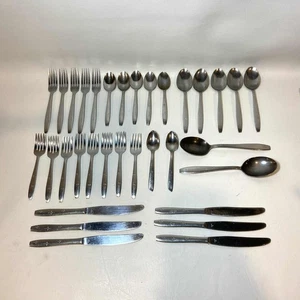 1960s MCM Atomic era Haddon Hall Japan Starburst Flatware Set  33 Pieces Cutlery - Bild 1 von 5
