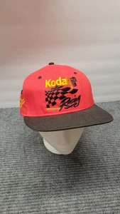 Vintage AJD Ernie Irvan NASCAR Kodak #4 Red Snapback Hat Cap Vintage - Picture 1 of 8