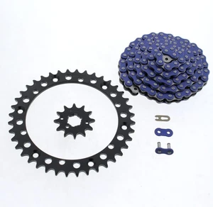 1989-1993 Yamaha YFM350 350 Warrior Blue Chain & Black Sprocket 12/40 - Picture 1 of 1