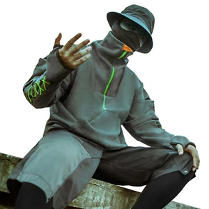 Niepce Techwear Zip Up Hoodie Men Urban Cyberpunk Pullover - Picture 1 of 8