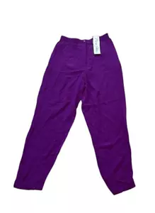 Diane Gilman 100% Silk Pants Women's Size Large NWT Elastic Waist Quiet Luxury - Picture 1 of 10